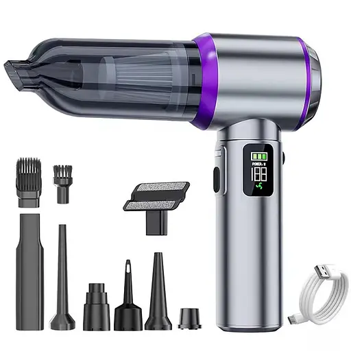 Автомобільний мініпилосос 4 в 1 акумуляторний 6000 мАг бездротовий автопилосос Shunzhou electronics 