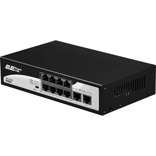 Коммутатор 2E Network active 2E PowerLink SP802F 8xFE PoE+, 2xFE Uplink, 96Вт (2E-SP802F-2) - фото 3