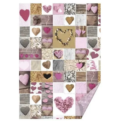 Папір з малюнком "Креативні серця" 50х70см Рожевий 220г/м2 Heyda