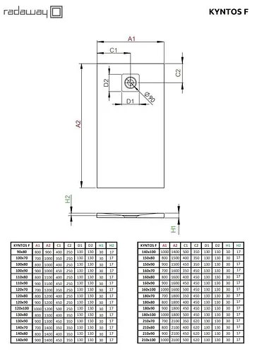 Душовий піддон Radaway Kyntos F 160x90 антрацит HKF16090-64 - фото 2