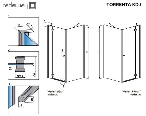 Душевая кабина Radaway Torrenta KDJ 100x80x185 32242-01 -01NL - фото 4