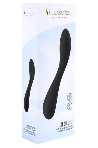 Вібратор Pleasures Premium Libido 19.5 см чорний - фото 4