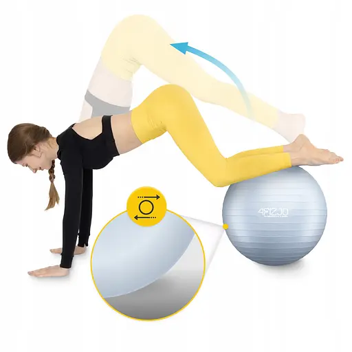 М'яч для фітнесу (фітбол) 4FIZJO 85 см Anti-Burst Grey (P-5905973404822) - фото 4