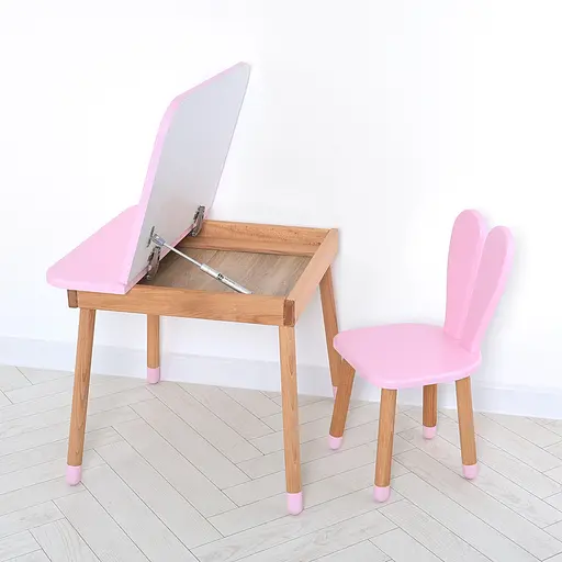 Детский столик Bambi 04-025R-DESK для творчества со стульчиком 60х60 см - фото 2
