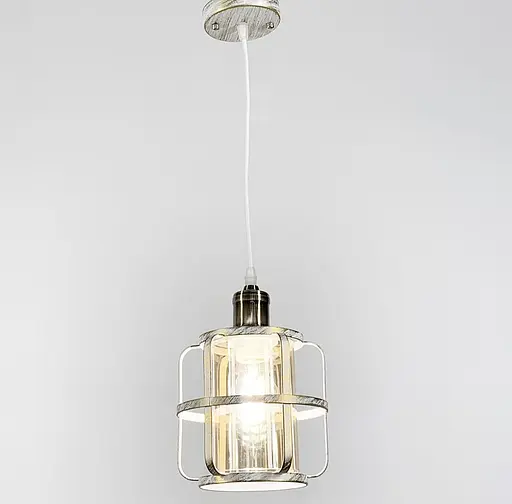 Світильник Loft в позолоченому каркасі Line.F Колір плафона Янтарний - фото 4