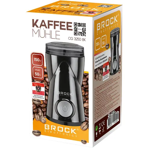 Кофемолка Brock CG 3250 BK 150 Вт черная - фото 2