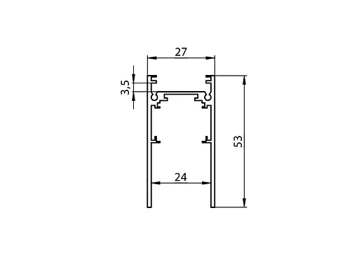 Рейлинг-шинопровод для магнитной трековой системы, подвесн. - фото 3