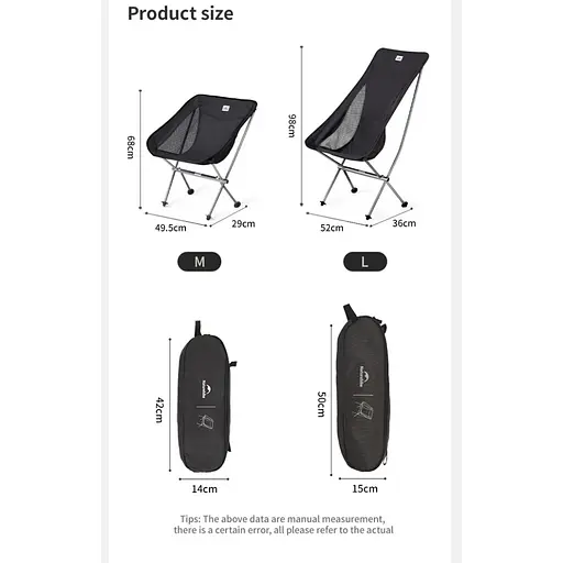 Стул складной ультралегкий Naturehike Stellaluna L04 CNK2450JJ015 серый - фото 4