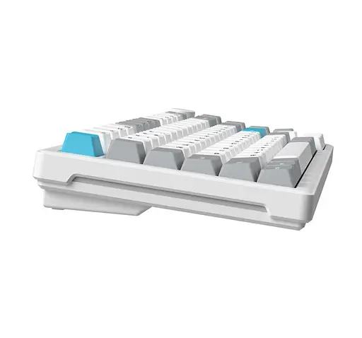 Клавиатура игровая механическая GamePro MK-266-WH Asgard Yord Keychron Super Red Switch Bluetooth 5.2/2.4 ГГц/USB White - фото 3