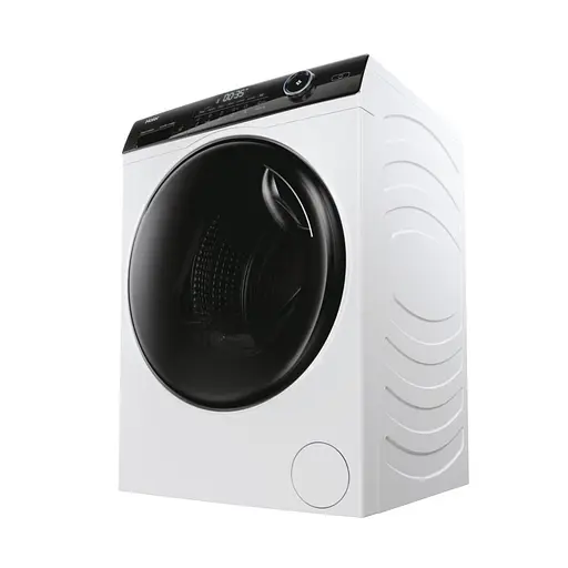 Стирально-сушильная машина Haier фронтальная 9(6) кг 1400 A 60 см дисплей пара инвертор люк черный прямой привод белый - фото 4