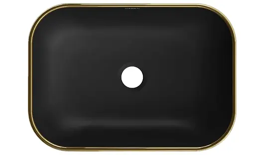 Умивальник Mexen Rita black matt gold Edge накладний MEX-21084575, Золотий - фото 5