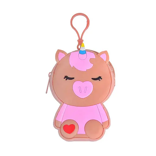 Дитячий гаманець-брелок Єдиноріг Bambi C44408, 8 х 11 х 3 см коричневий - фото 1