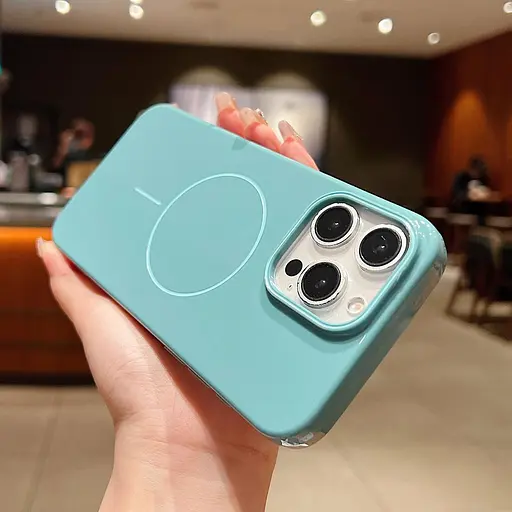 Чехол для iPhone 16e с MagSafe, защитный, глянцевый, с мягкой подкладкой, темно-бирюзовый - фото 5