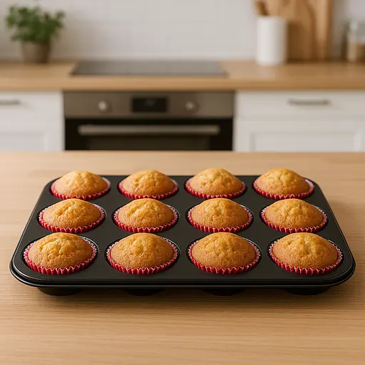 Форма для выпечки кексов с бумажными формами 12шт/л 35.5*26.8*3см - фото 2