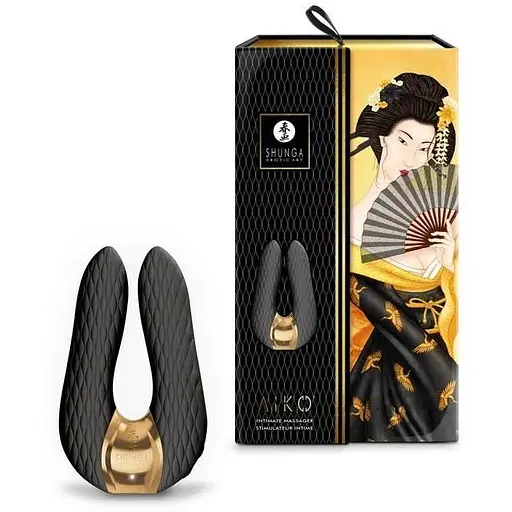 Вібратор для клітора Shunga Aiko Black гнучкі кінчики - фото 7