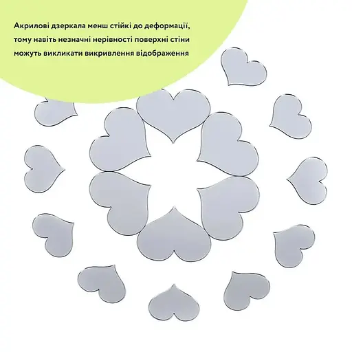 Дзеркальний декор Wall Sticker SW-00002524 акриловий самоклеючий 18 шт. срібло - фото 2