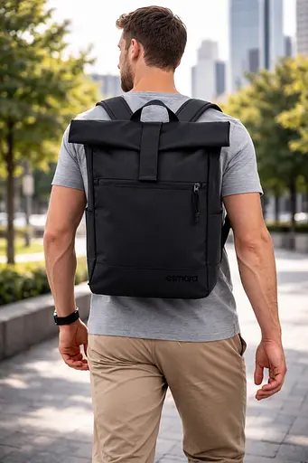 Молодежный рюкзак 16-21L Roll-top черный Esmara sum0028872 - фото 1