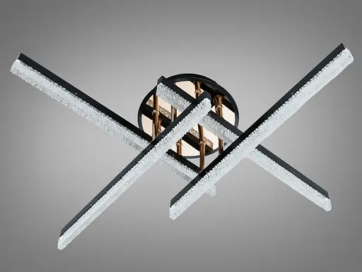 Світлодіодна люстра Romin стельова 42 Вт чорна 3 лінії - фото 4