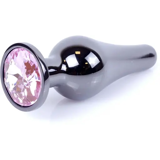 Анальна пробка Boss Of Toys Boss Series - Jewellery Dark Silver Butt Plug Rose, BS6400054, Срібний /Світло-рожевий