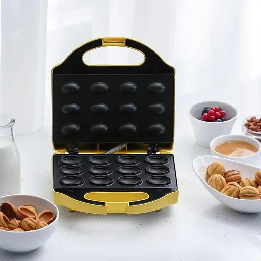 Электрическая универсальная орешница Magio MG-391 770 Вт желтая - фото 7