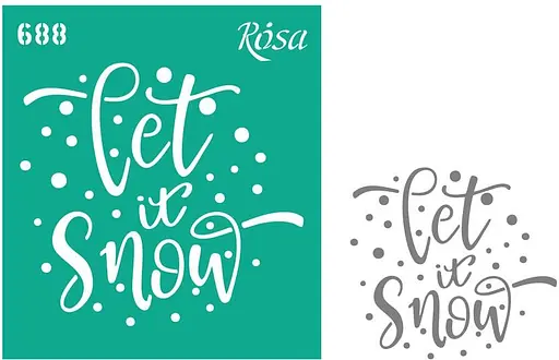 Трафарет багаторазовий самоклеючий №688 9×10см серія Новий рік Rosa TALENT