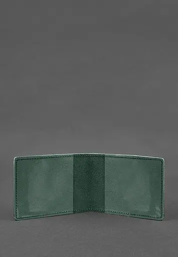 Кожаная обложка на удостоверение Государственной службы Украины по чрезвычайным ситуациям (ГСЧС) зеленая Crazy Horse - фото 3