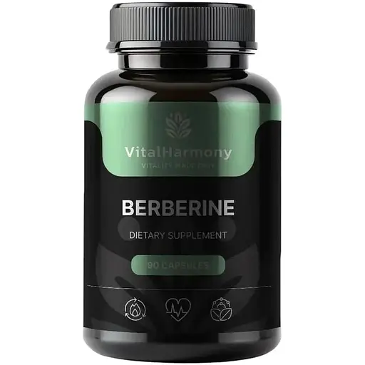 Экстракт барбариса VitalHarmony Berberine 500 mg, 90 капсул для поддержания уровня сахара в крови