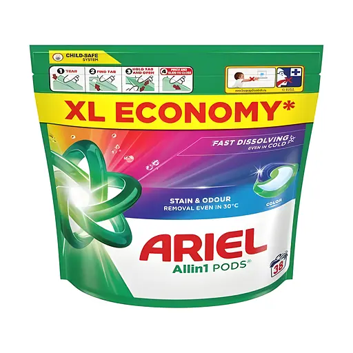Капсулы для стирки Ariel Все-в-1 Для цветных вещей 38 шт.
