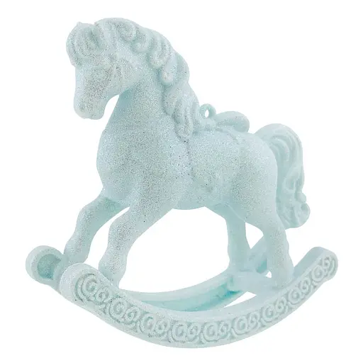 Елочная игрушка MIS LT Лошадь-качалка 11х4х11,5 см голубой - фото 1