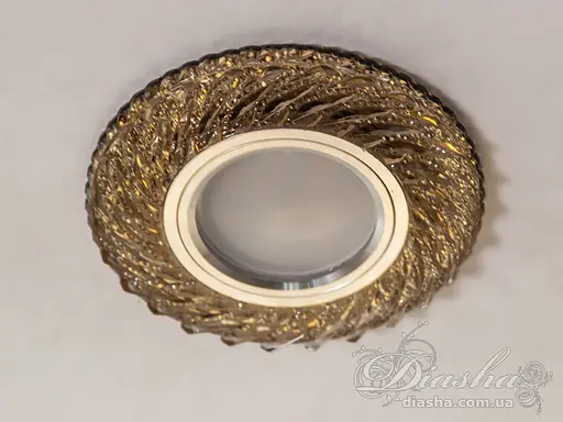 Скляний, вражаючий, точковий світильник з вбудованим світлодіодним пі. - фото 4