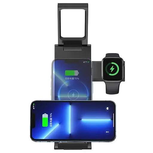 БЗП Usams US-CD181 15W 3in1 with Table Lamp Black - фото 4