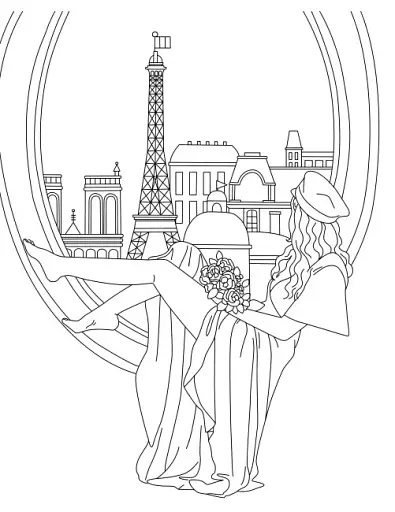 Розмальовка #Girls#Fashion#Travel - фото 2