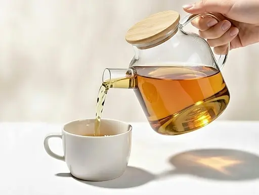 Чайник для заварювання Lumines скляний з бамбуковою кришкою 1800 мл (TP1800H) - фото 2