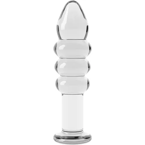 Стеклянный анальный фаллоимитатор LoveToy Glass Romance 14 см прозрачный