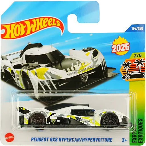 Базовая машинка Hot Wheels Exotics Exotiques Puegeot 9X8 Hypercar/Hioervoiture белая (5785) HYW11-N523  
