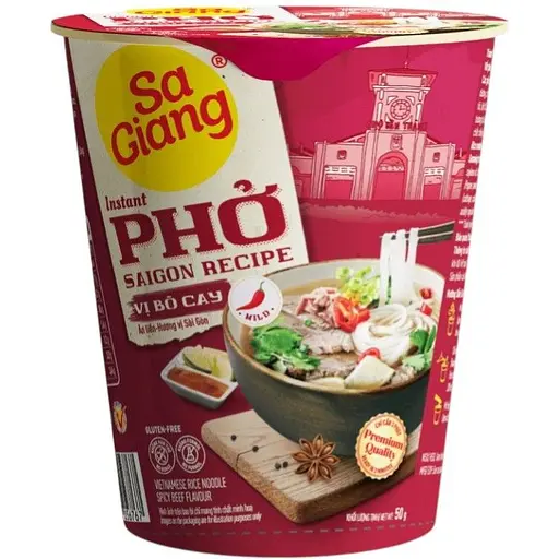 Лапша рисовая Sa Giang Beef Spicy Flavor Instant Pho 50 г