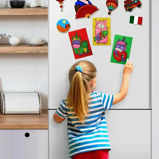 Детский набор для творчества картины с песка 9 в 1 Alexes KP-005 с магнитами - фото 5