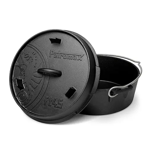 Котелок-жаровня чугунная Petromax Dutch Oven ft4.5 плоское дно 3.5 л (1017-ft4.5-t) - фото 2