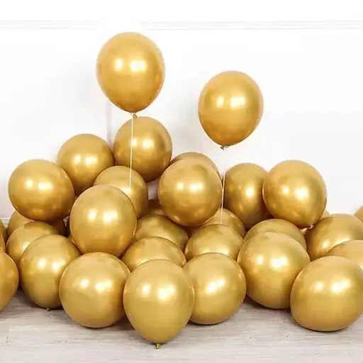 Шарик воздушный латексный 30 см (50) металлик золото, IDEA7-DL-029 - фото 2
