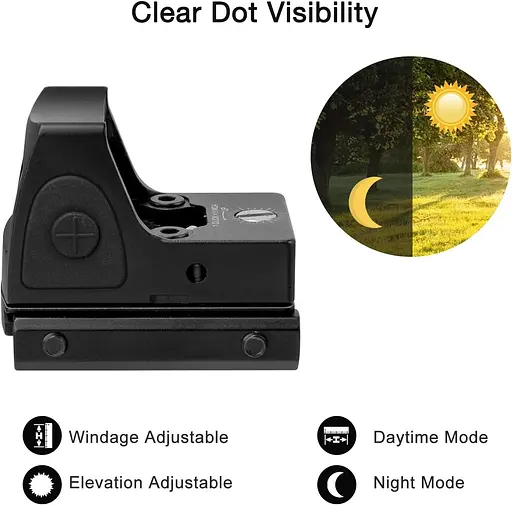 Прицел с красной точкой RMR, 0,77 дюйма 3 MOA - фото 6