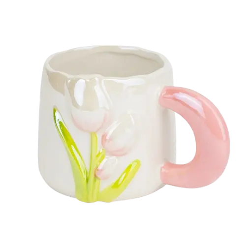 Чашка Elisey Розовые тюльпаны 400 мл розовый (4013-007)  