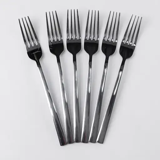 Набор столовых вилок Yiwu 6 штук из нержавеющей стали 21.5 см вилки кухонные столовые приборы классический стиль блистерная упаковка HP-16978-17 - фото 1