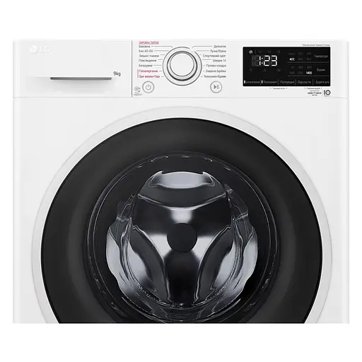 Стиральная машина LG фронтальная 9 кг 1400 A+++ 57 см дисплей пара инвертор белый - фото 10