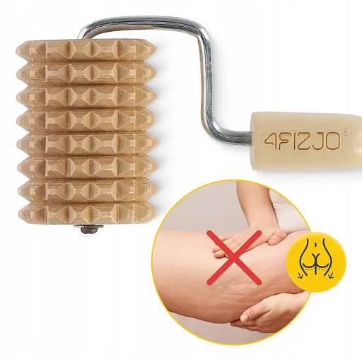 Масажний ролик для тіла 4FIZJO ручний, дерев'яний (P-5905973400268) - фото 3