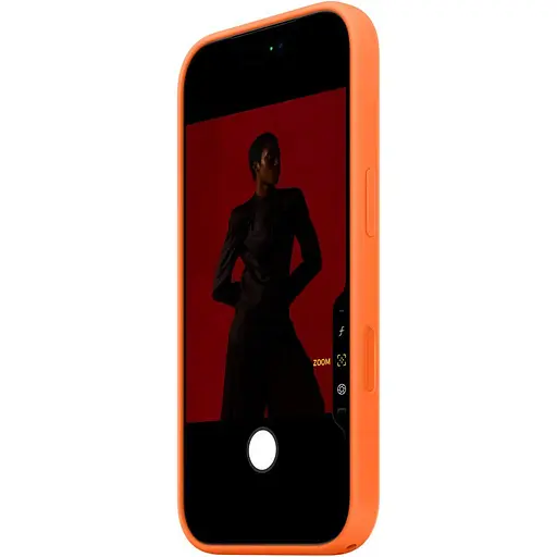 Чохол Silicone Case with Button, Animation, MagSafe для Apple iPhone 17 Pro Orange ААА (149944) - фото 4
