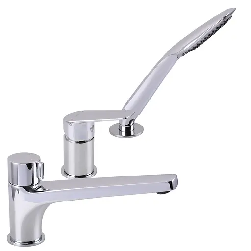 Змішувач на борт ванни Topaz Capri TCA-15111-H43 вбудований 3 виходи картридж D35 (комплект) Хром - фото 2