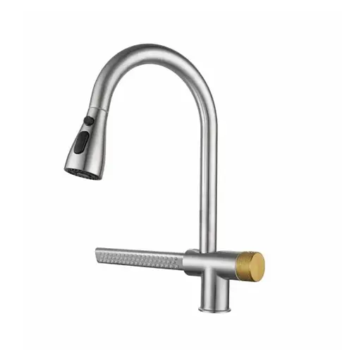 Змішувач для кухні Mixxus FOZ-014 з висувною лійкою та функцією «водоспад» (MI6536) - фото 1