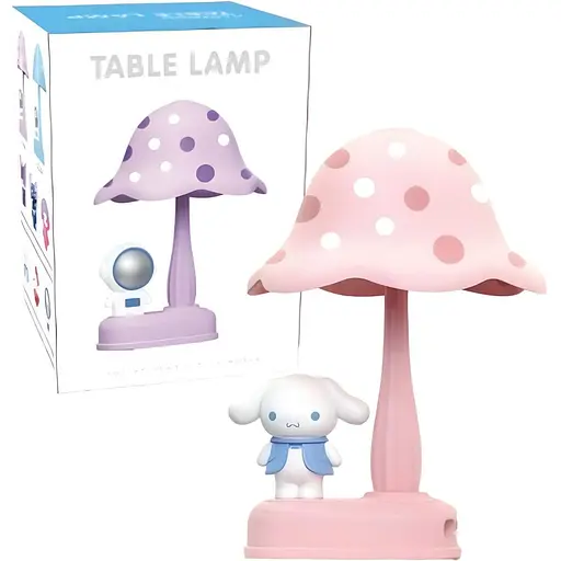 Детская настольная лампа Cinnamoroll грибочек розовая (339D)