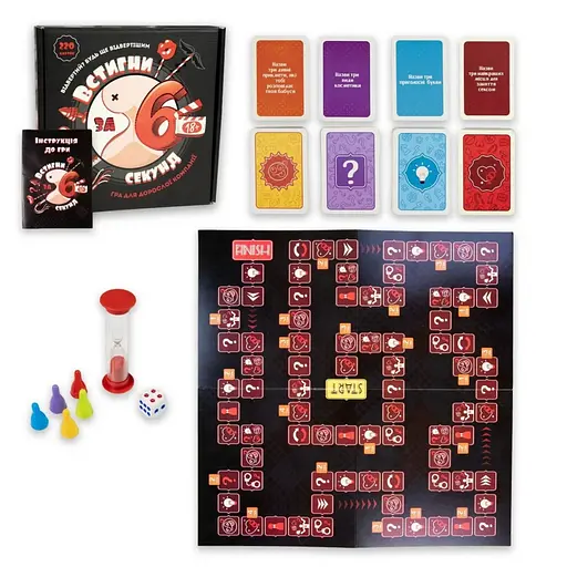 Настольная игра "Успей за 6 секунд 18+" Strateg 30783, 220 игральных карточек - фото 2