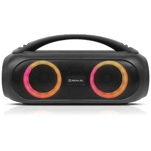 Портативна колонка бумбокс REAL-EL RX745 Boombox 40W Bluetooth TWS, RGB, Black